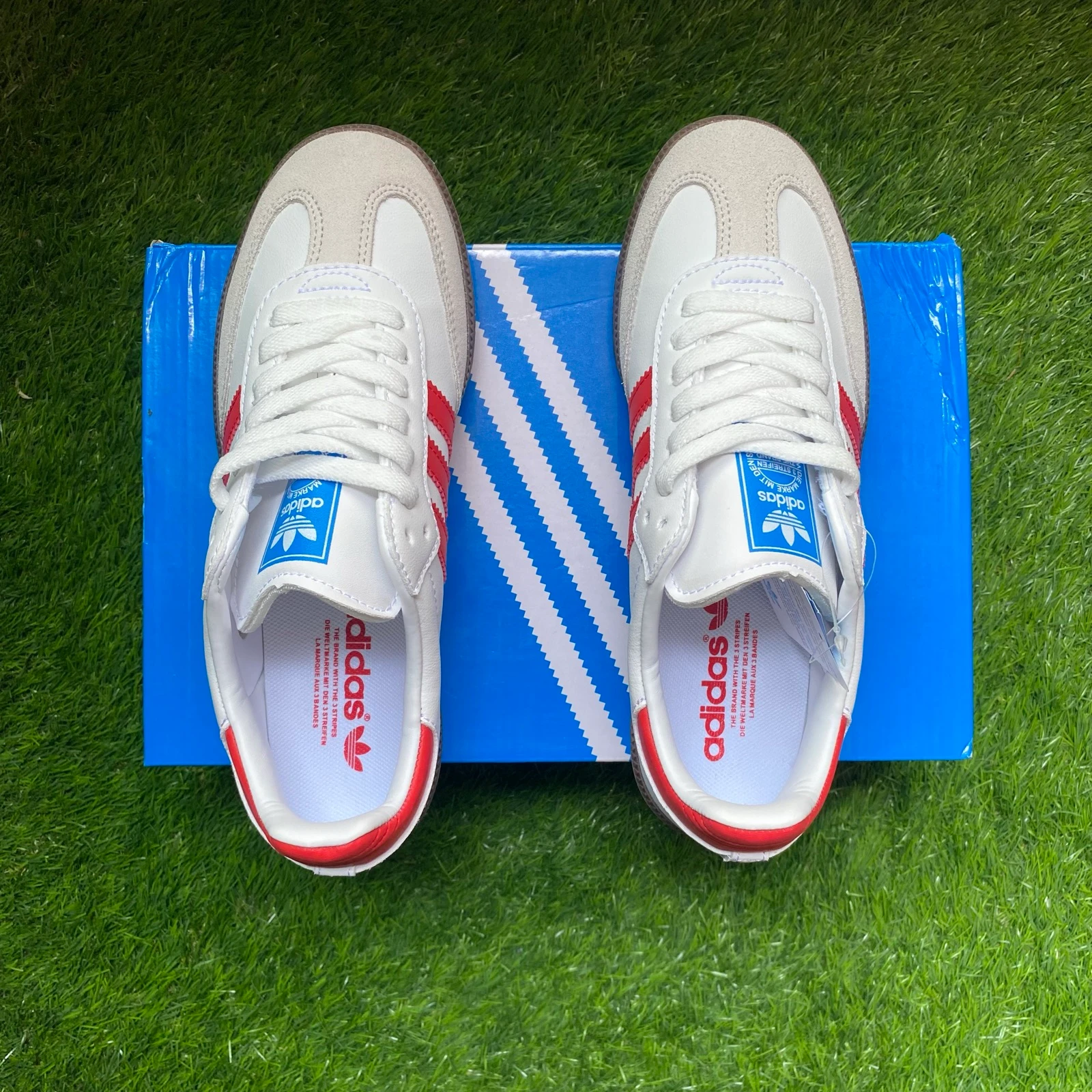 Adidas Samba OG Brancas e Vermelhas | Tamanho 39 | Novas | Com Caixa – photo 4